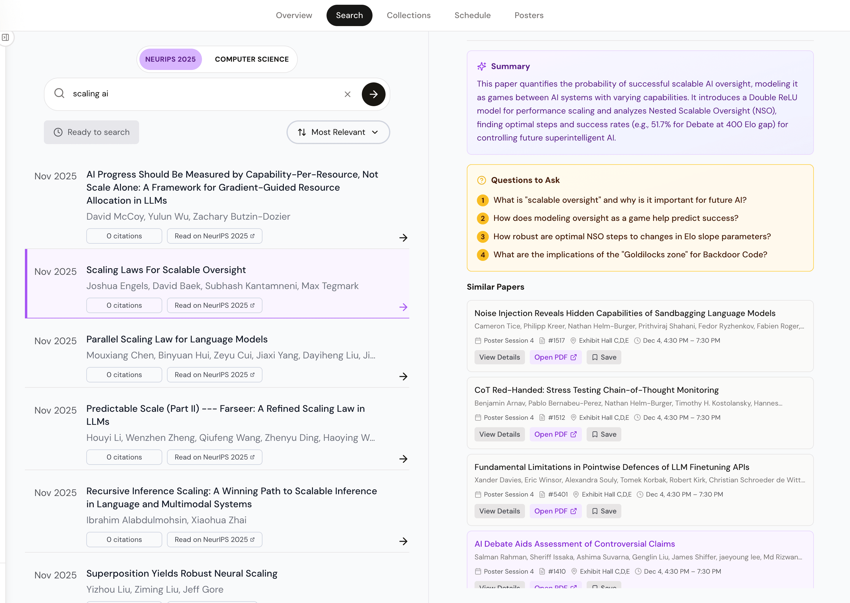 Discover NeurIPS Posters & Papers Faster